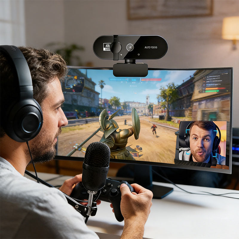 4K Autofocus Webcam With Microphon - Full HD USB Camera